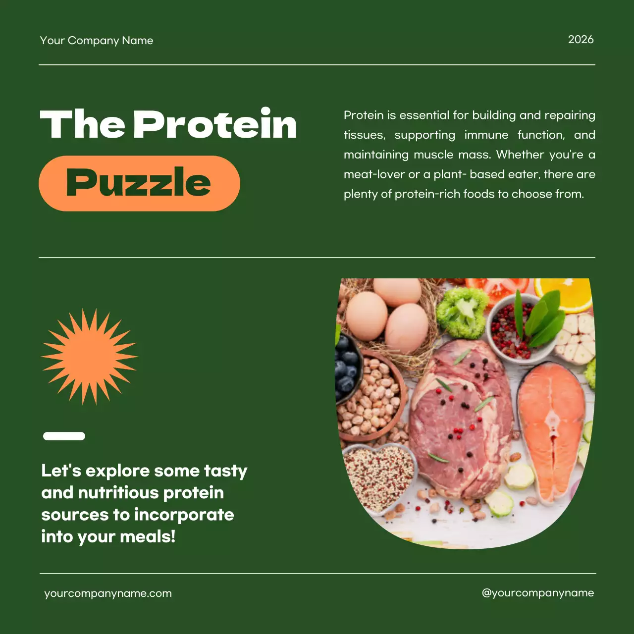 Green Modern Health Promotion Social Media Post