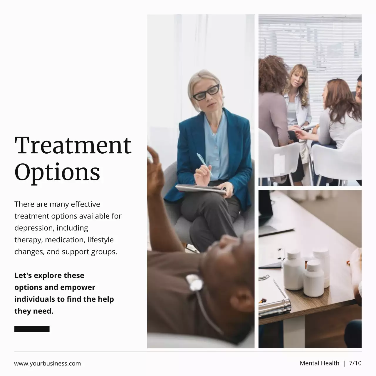 White Minimal Mental Health Guide Social Media Post