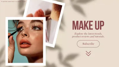 Beige Modern Makeup Promotion YouTube Thumbnail
