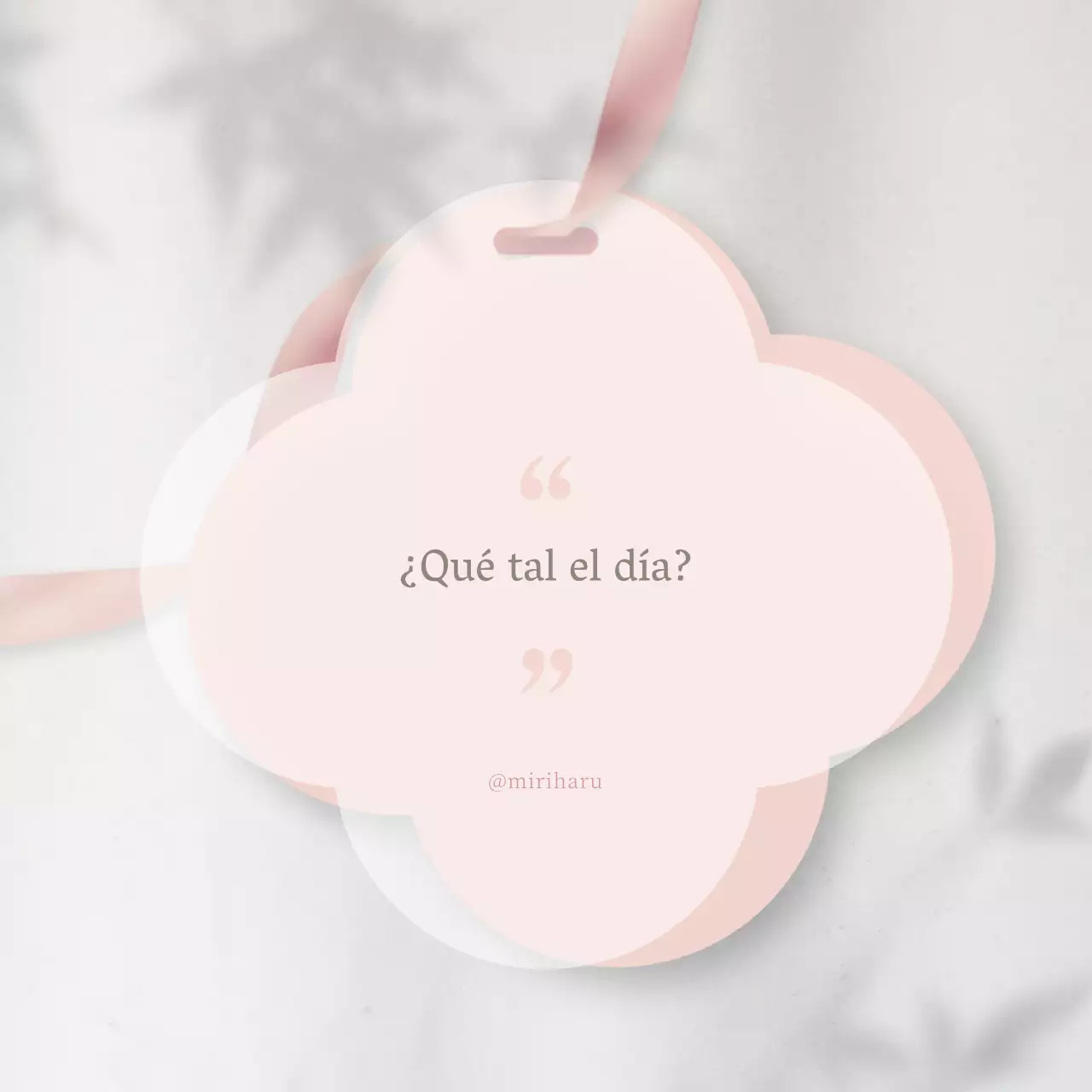 Poste de sentimientos sencillos en blanco y rosa