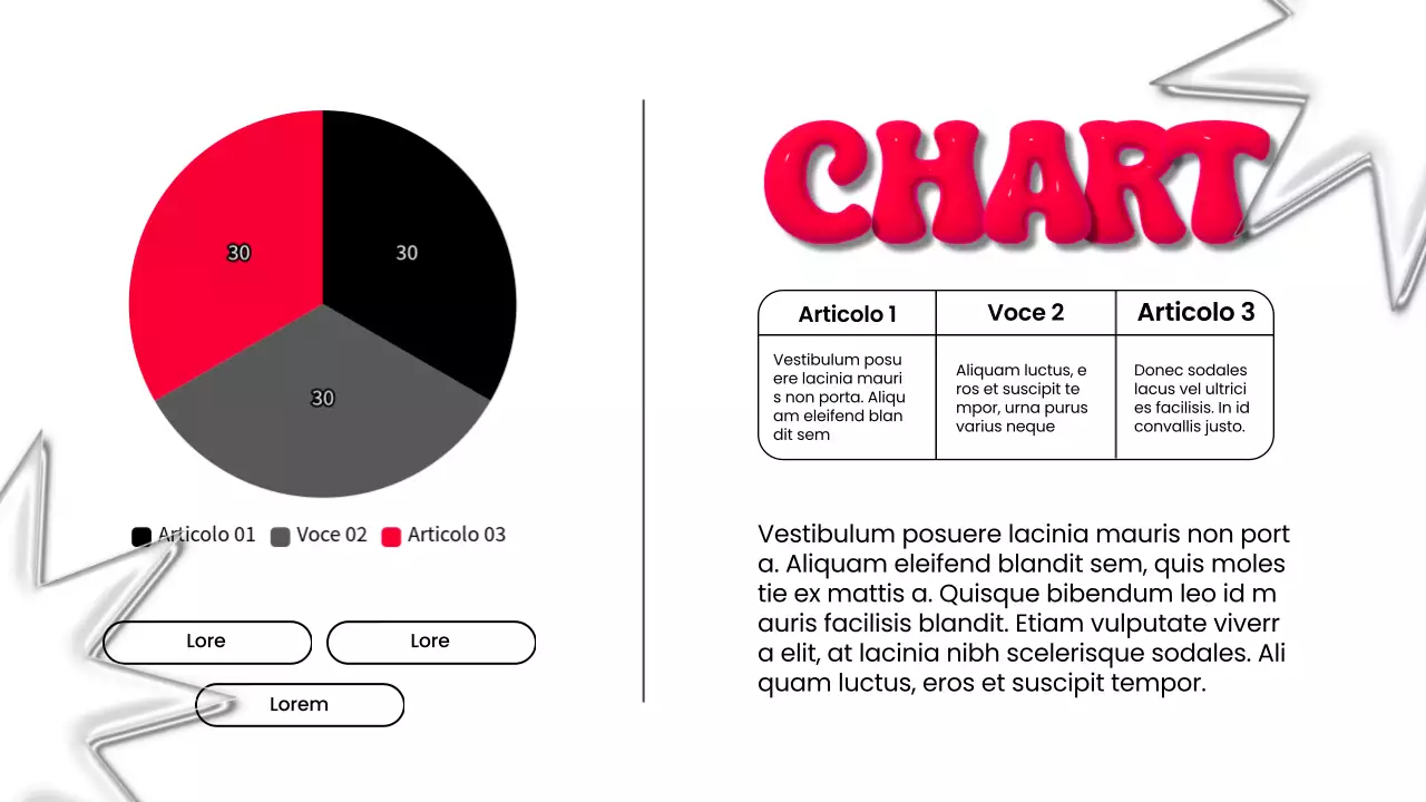 Rapporto di marketing 3D moderno bianco e rosso