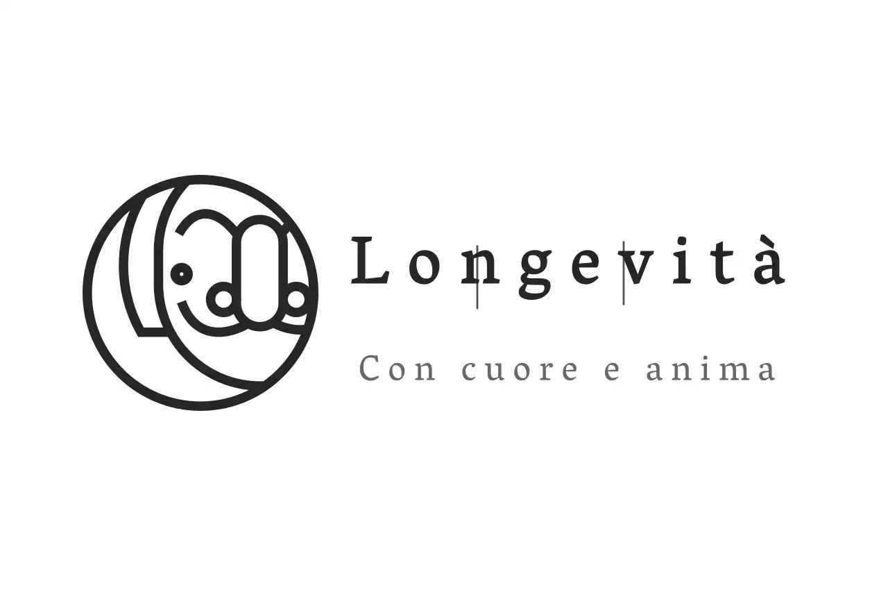 Design del logo del caffè con tazza e chicchi di caffè illustrati in stile vintage e carino