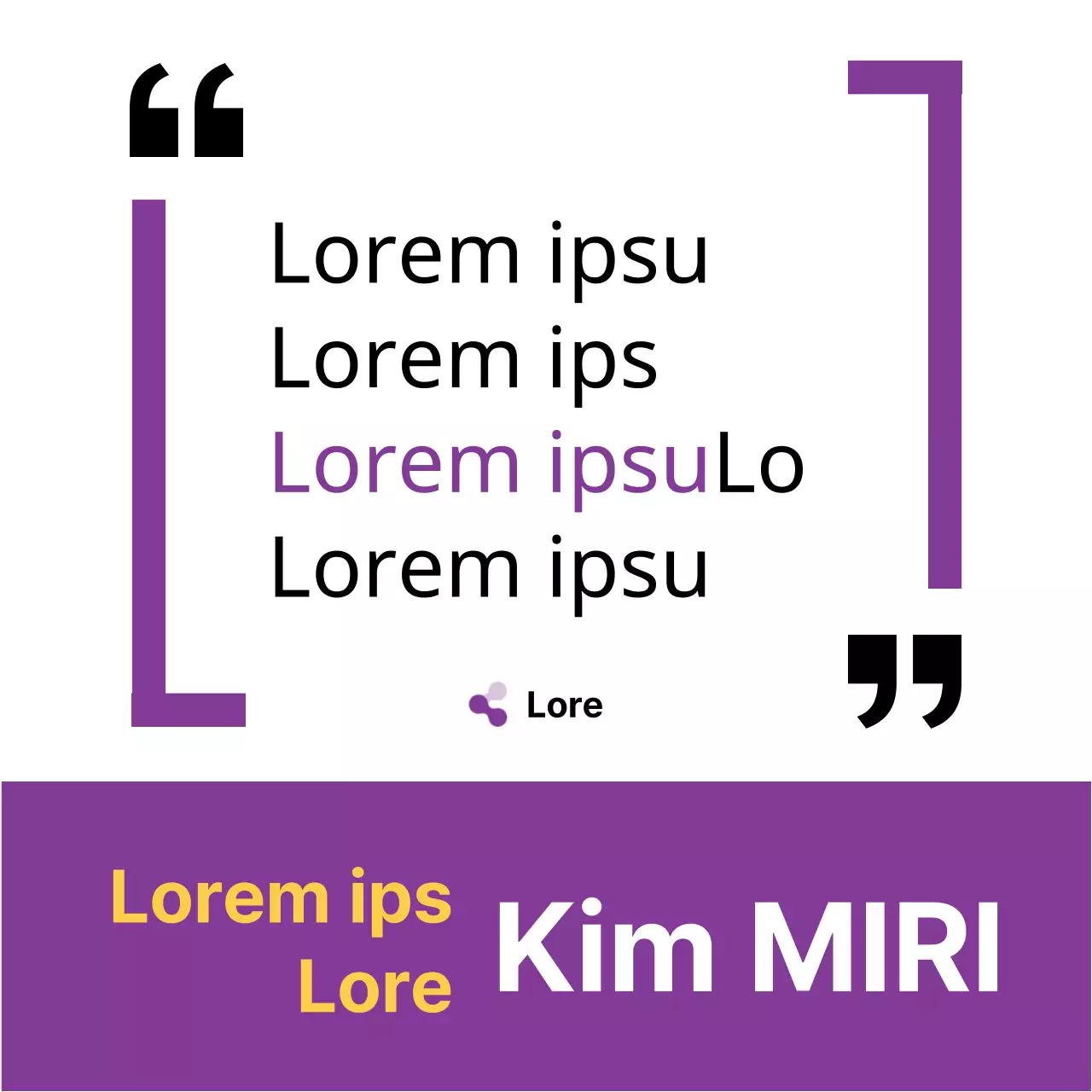 Anúncio de saudação eleitoral simples em roxo