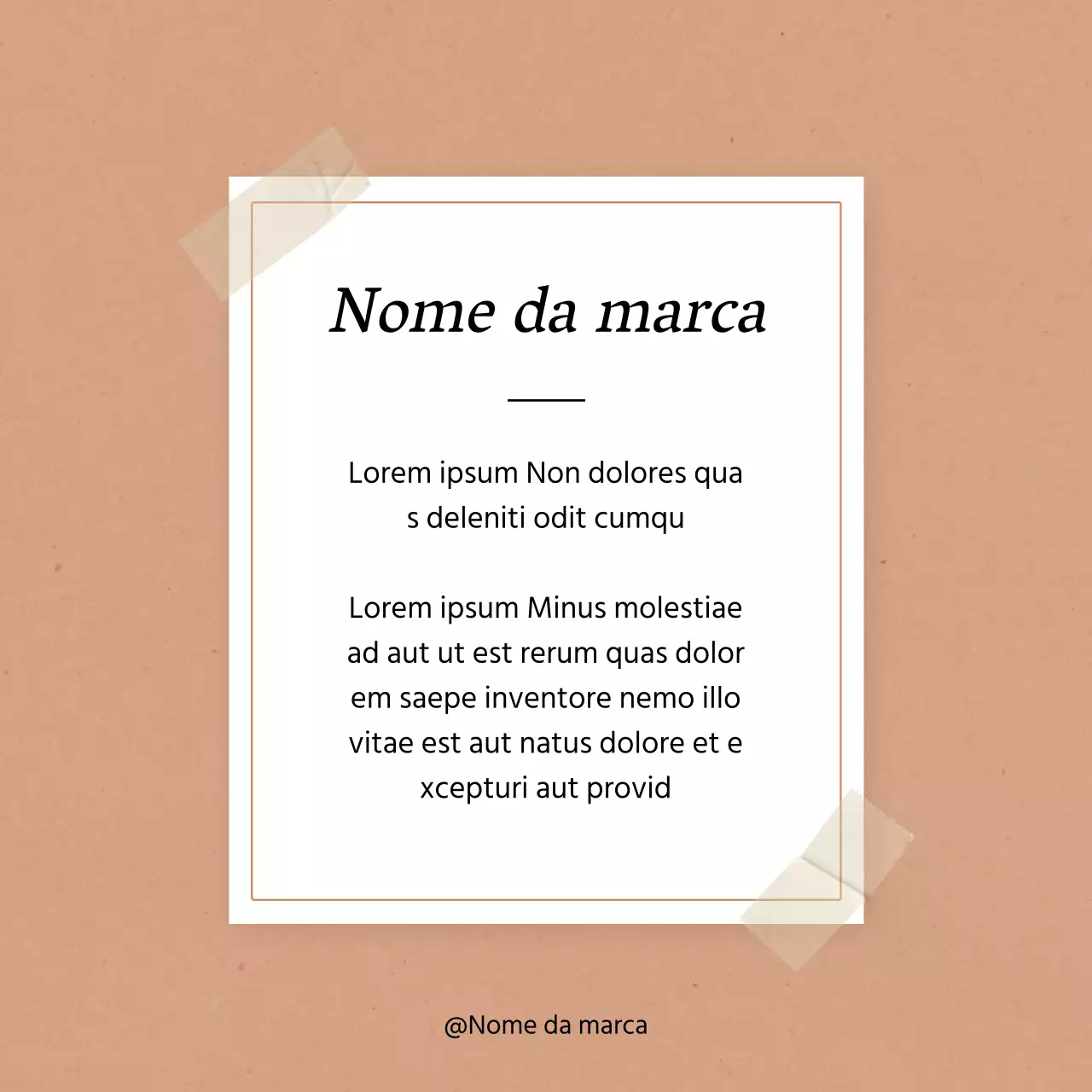 Promover um feed de marketing moderno nas redes sociais em rosa e marfim