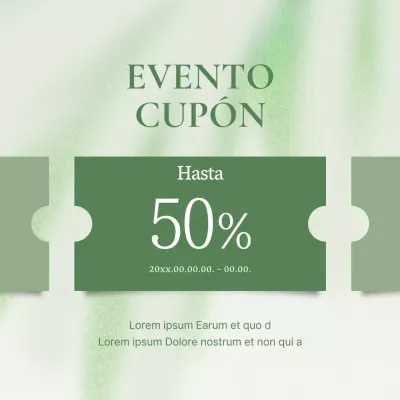 Anuncios modernos de eventos de marketing en redes sociales en verde