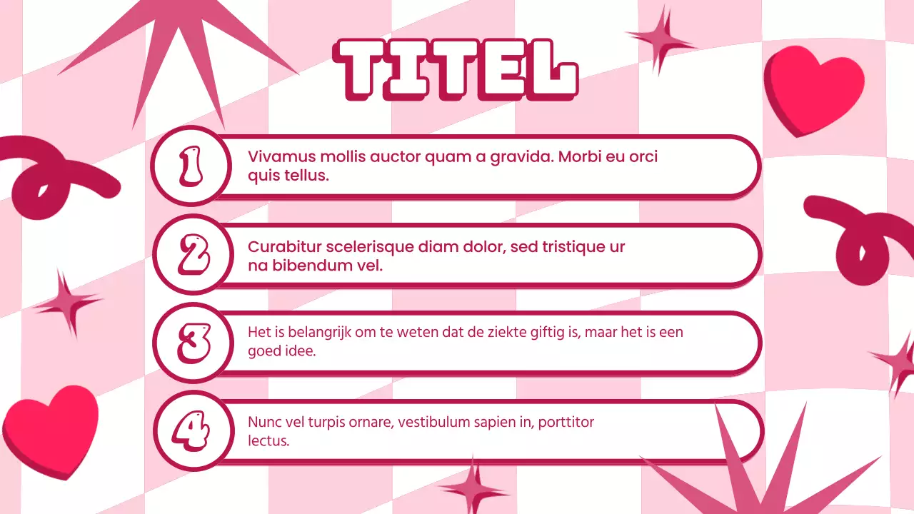 Roze Trendy Coquette Lesmateriaal