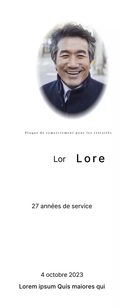 Modèle de retraite avec une simple photo circulaire