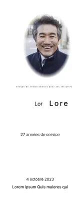 Modèle de retraite avec une simple photo circulaire