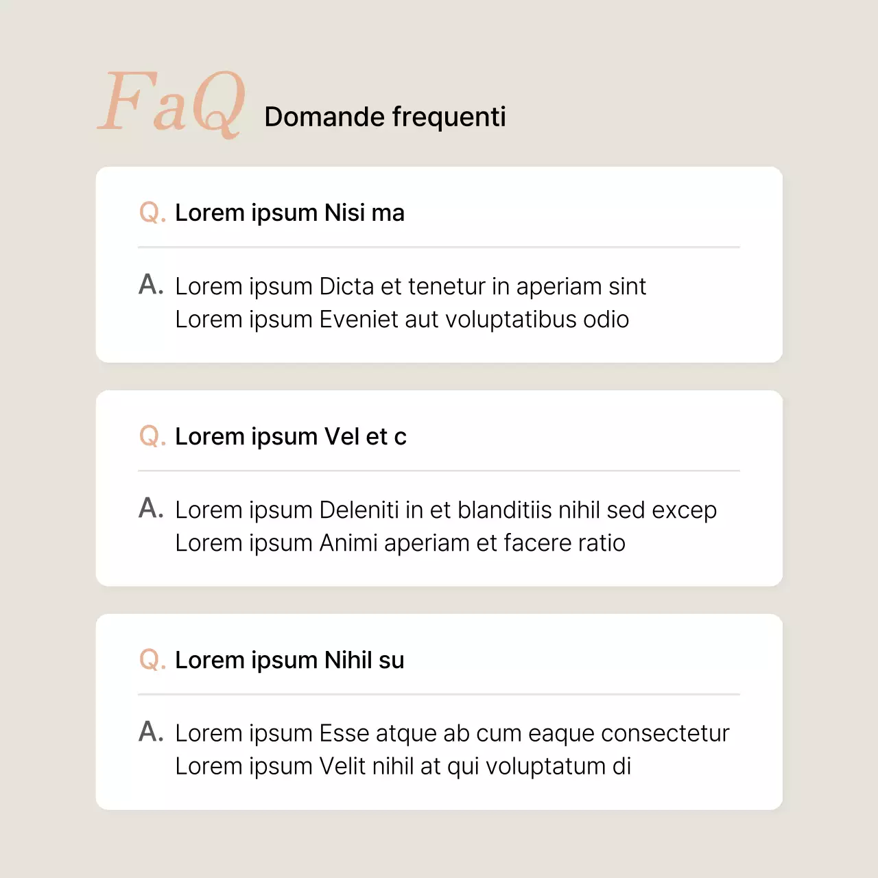 Promuovere recensioni e domande sui social media marketing in rosa e avorio