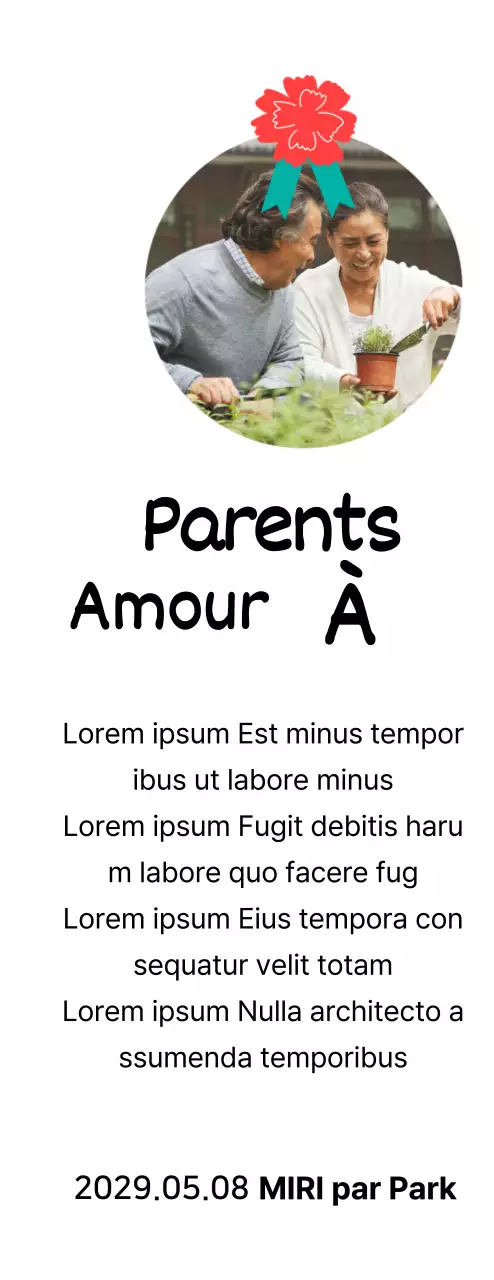 Une jolie plaque de fête des mères avec une illustration d'œillets et une calligraphie avec votre photo