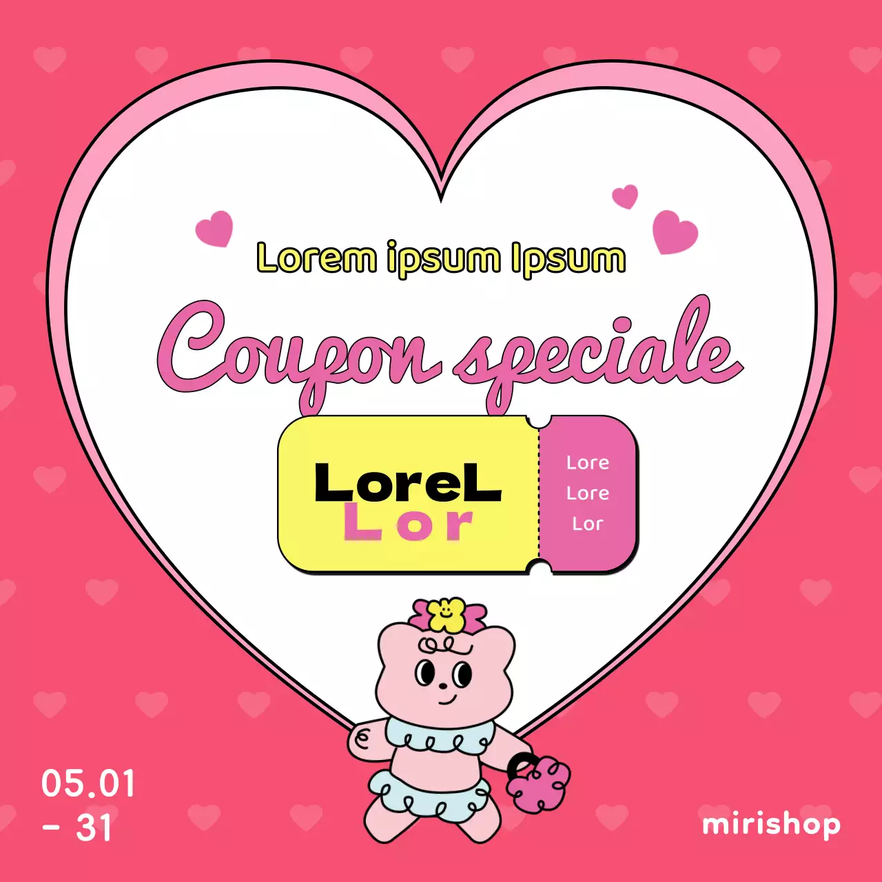 Promuovete un evento kitsch per la Giornata dei bambini in rosa e giallo acceso.