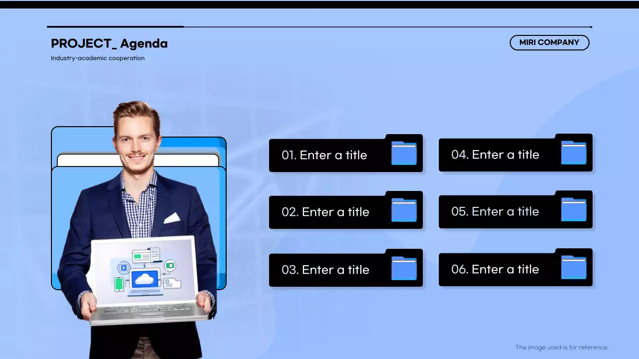 A simple blue-and-black university-industry partnership proposal