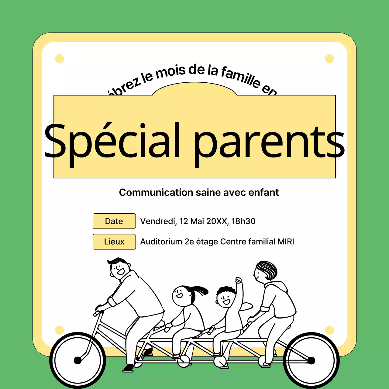 Promouvoir un dispositif parental simple, vert et jaune