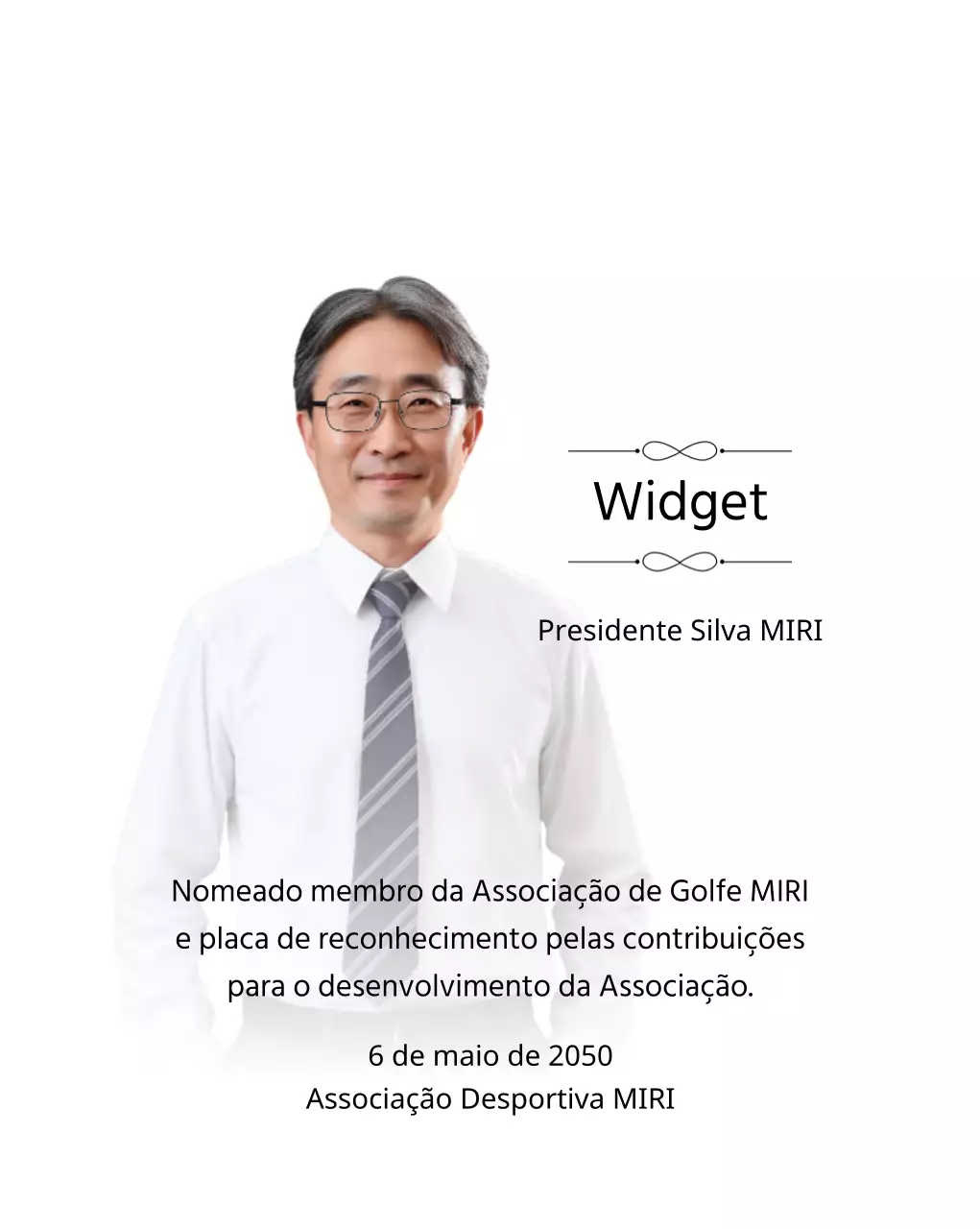 Uma placa encomendada de aspeto elegante com ornamentos e uma fotografia com um fundo degradé