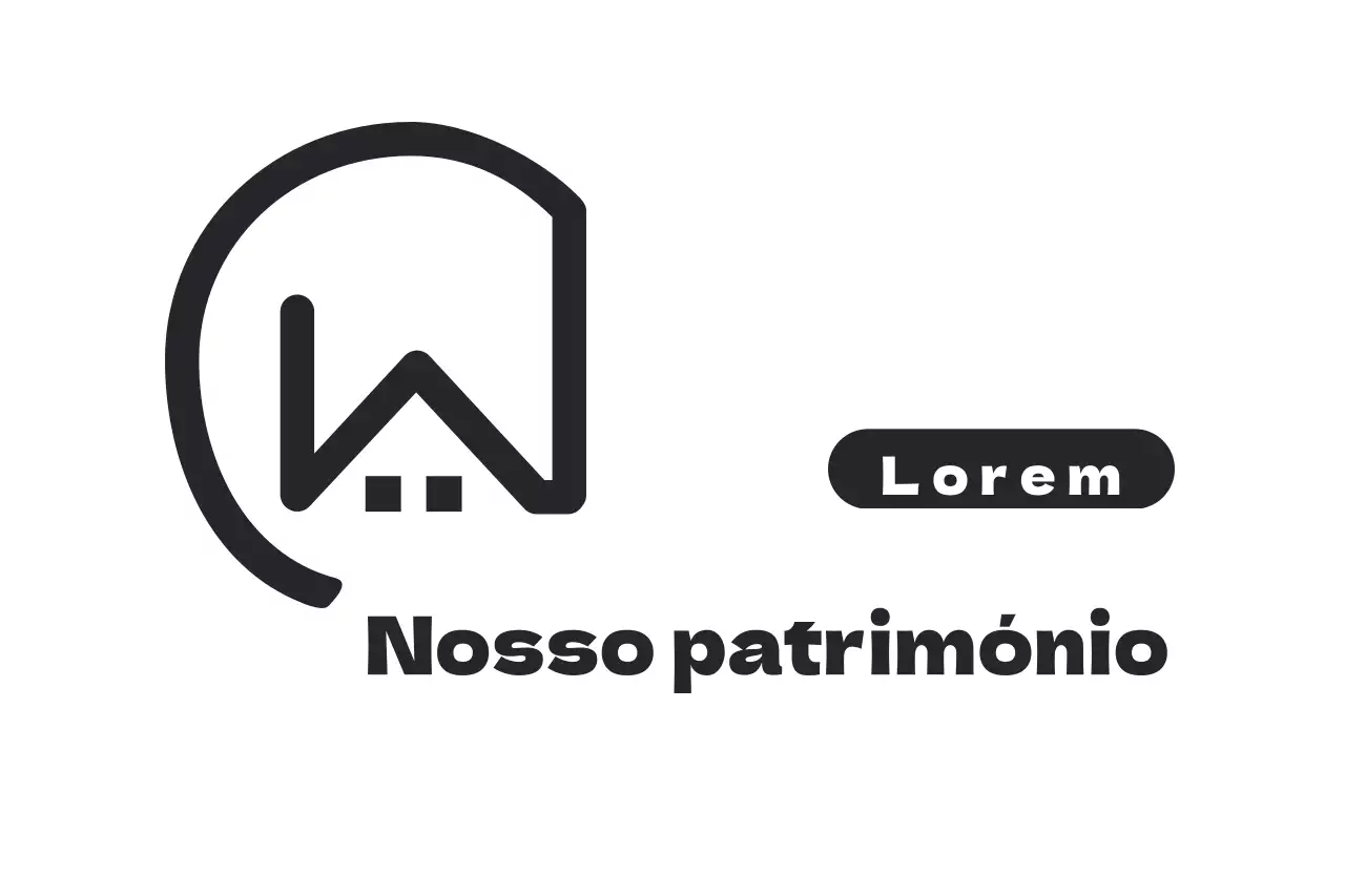 Logótipo de agência imobiliária verde e amigável