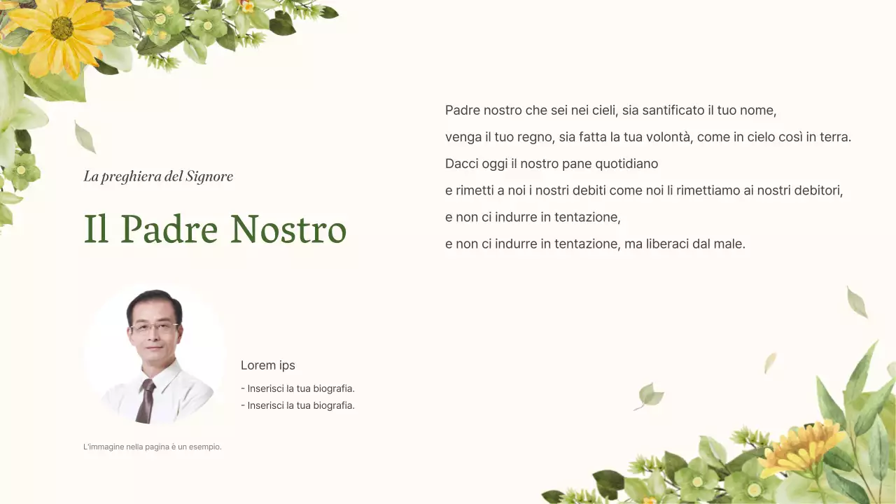 Una semplice guida di servizio verde e gialla per la Chiesa Botanica