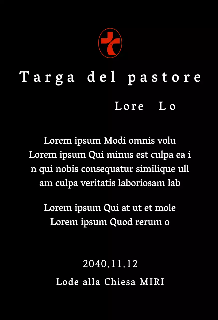 Targa di inaugurazione di una chiesa morbida con sfondo acquerellato sfumato e foto