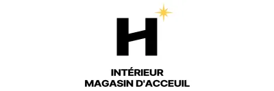 Logo d'un magasin d'intérieur avec une lettre H moderne