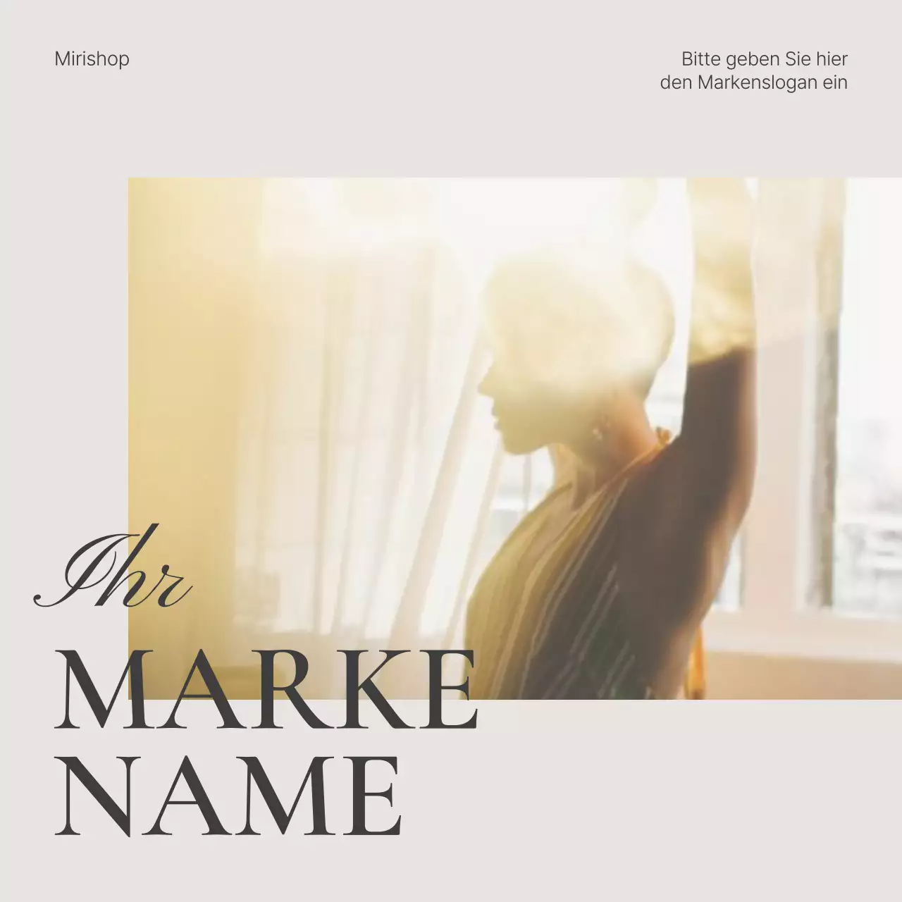 Fördern Sie einen trendigen Social-Media-Marketing-Feed in Beige und Grau