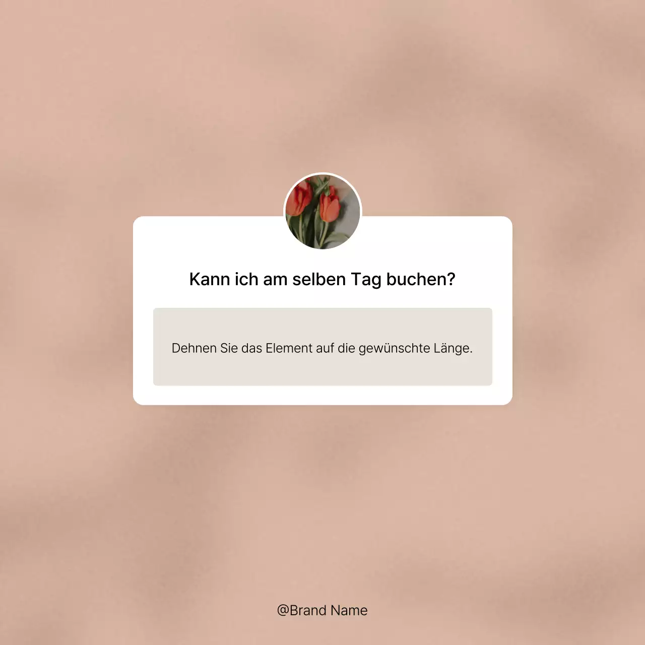 Werben Sie für Ihre Social Media Marketing Q&As in Rosa und Elfenbein