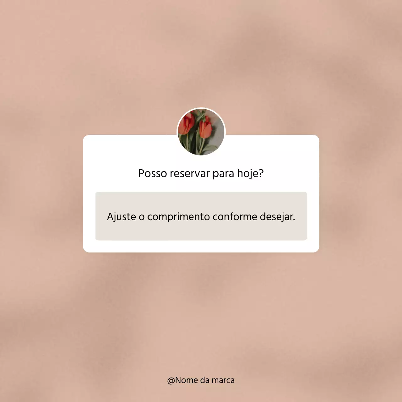 Promover as perguntas e respostas sobre marketing nas redes sociais em rosa e marfim