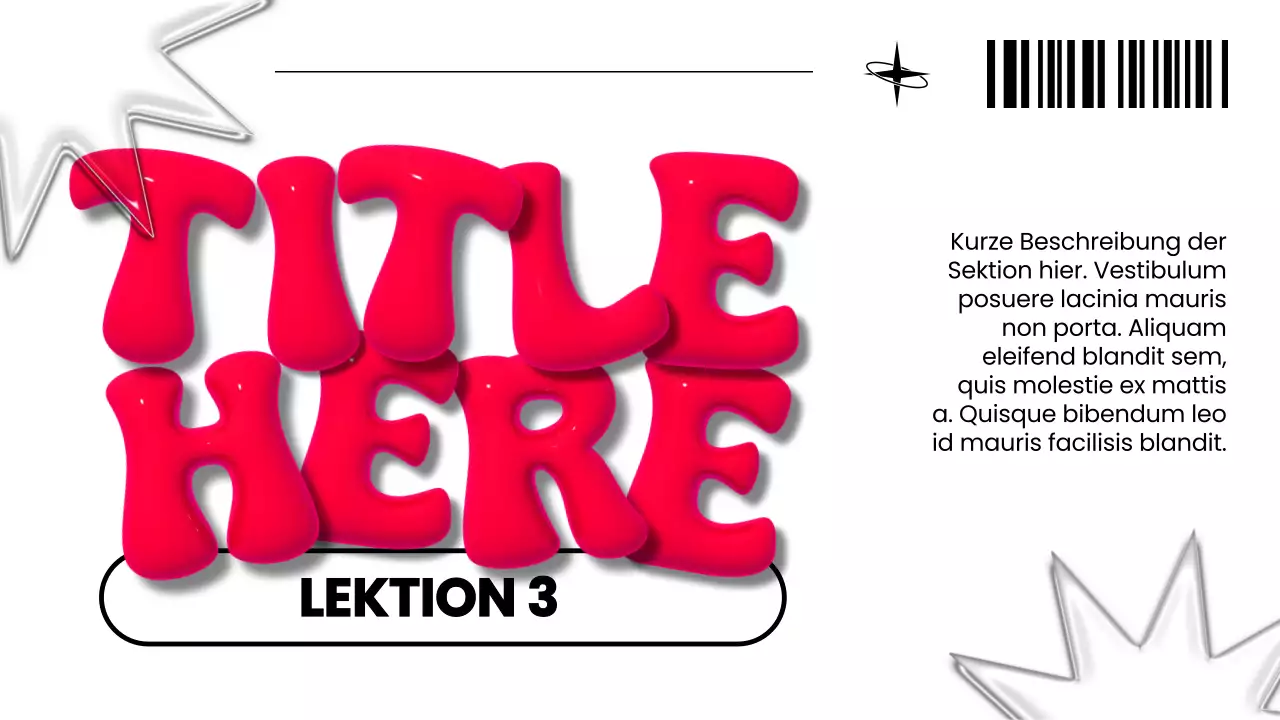 Weißer und roter moderner 3D-Marketingbericht