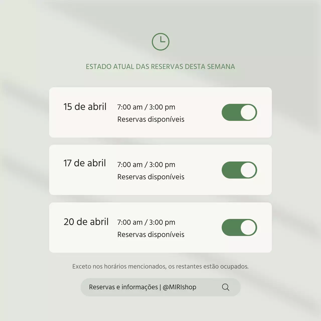 Marketing moderno nas redes sociais em verde para promover o seu estatuto de reserva