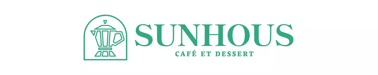 Logo de l'entreprise en bleu clair et menthe