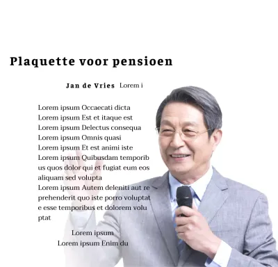 Een pensioenfeest ontwerpen met georganiseerde foto's