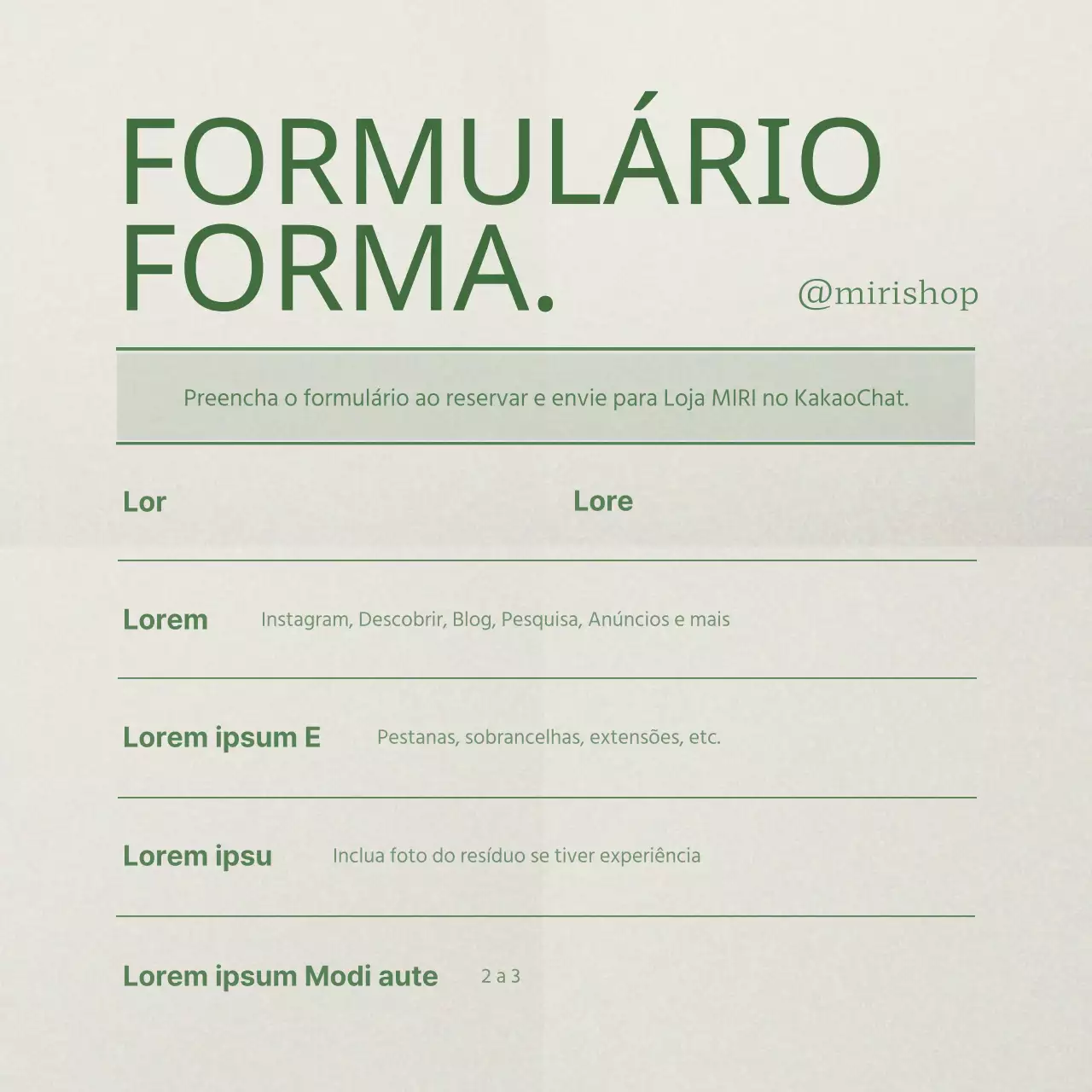 Promover um formulário de reserva de marketing ecológico e moderno nas redes sociais