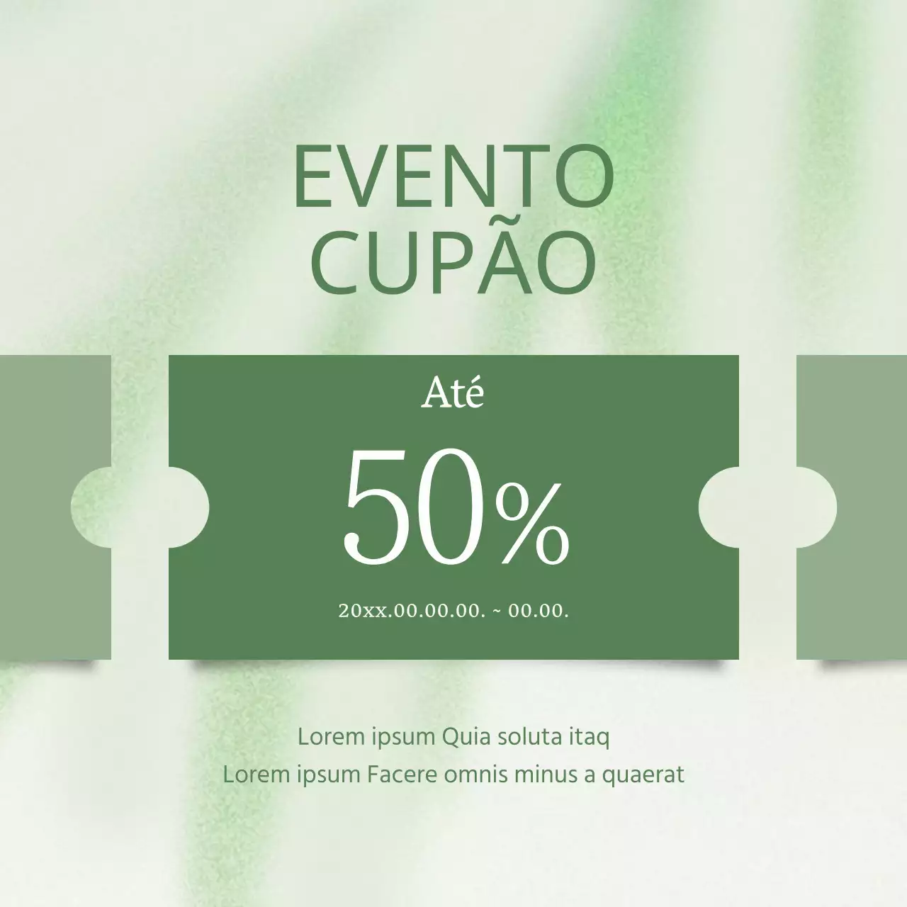 Anúncios modernos de eventos de marketing nas redes sociais em verde