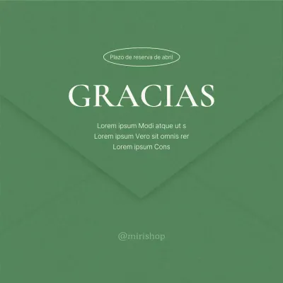 Moderno marketing en redes sociales en verde para promover el cierre de reservas