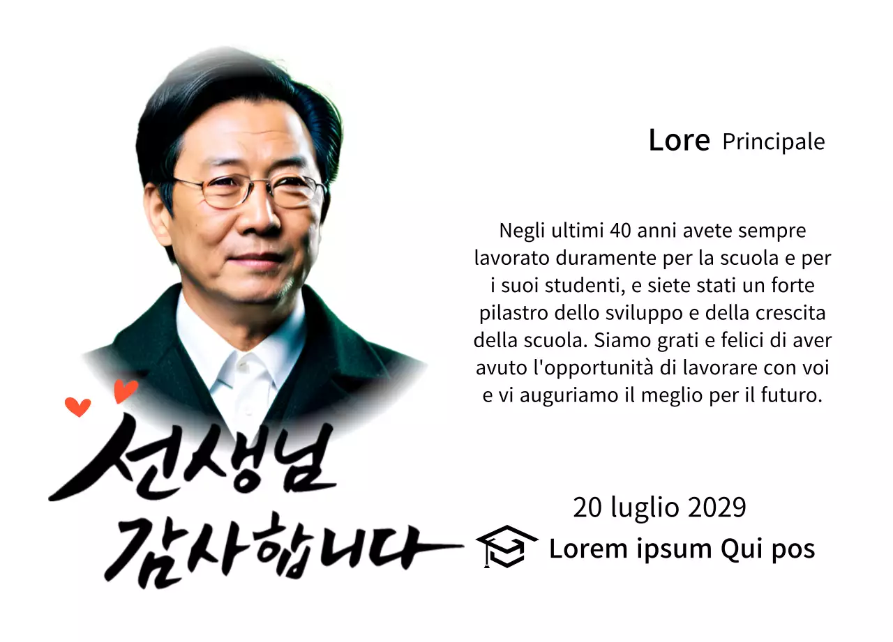 Targa luminosa di riconoscimento della scuola con calligrafia e foto