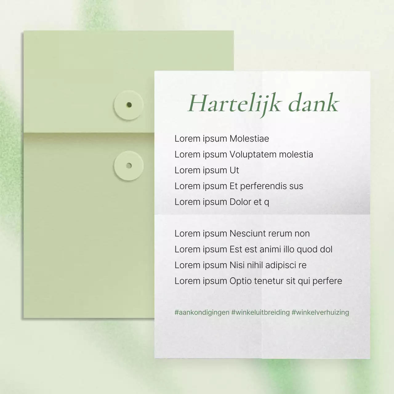 Groene, moderne social-mediamarketingfeedaankondigingen