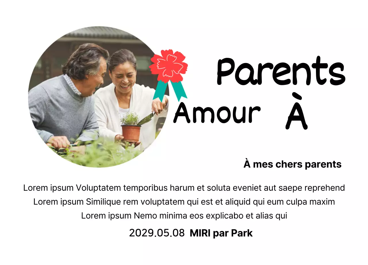 Une jolie plaque de fête des mères avec une illustration d'œillets et une calligraphie avec votre photo