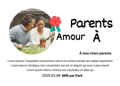 Une jolie plaque de fête des mères avec une illustration d'œillets et une calligraphie avec votre photo