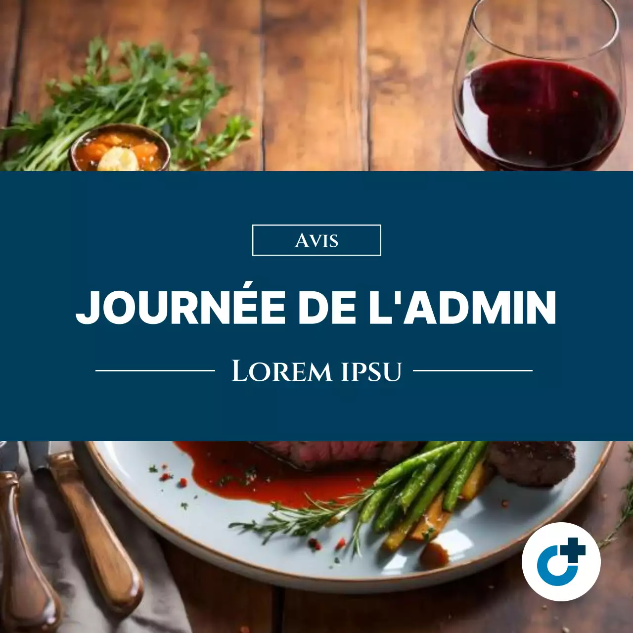 Une simple promotion en bleu et noir pour la Journée des professionnels de l'administration