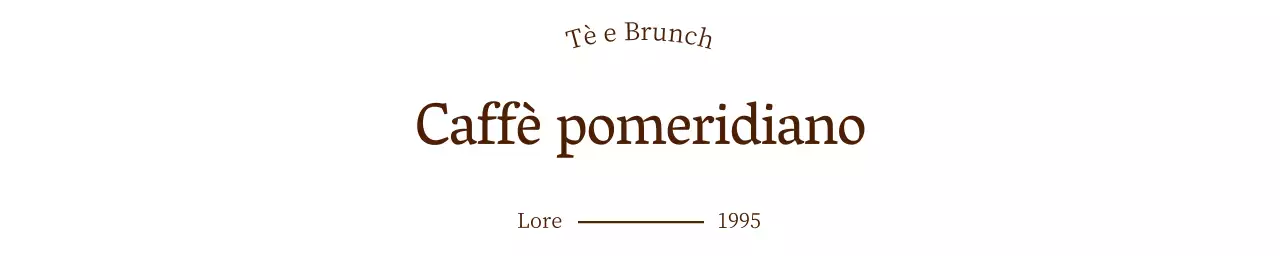 Una caffetteria per il brunch dal sapore sentimentale