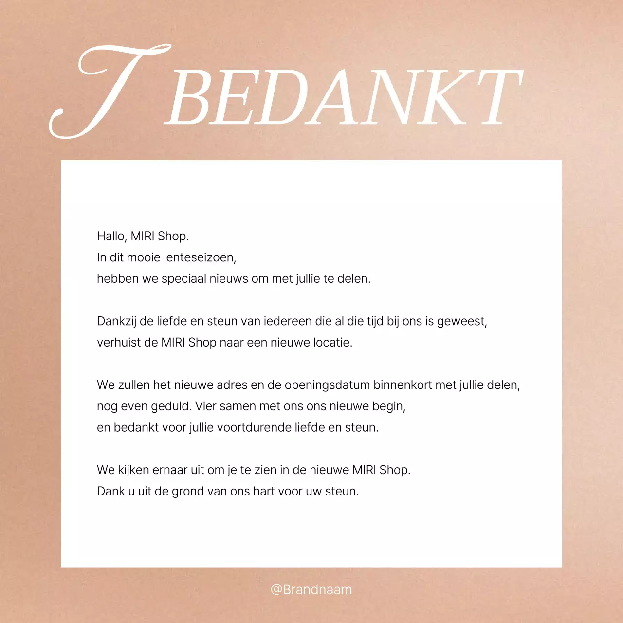 Promoot een trendy feed voor sociale-mediamarketing in roze en ivoorkleurig