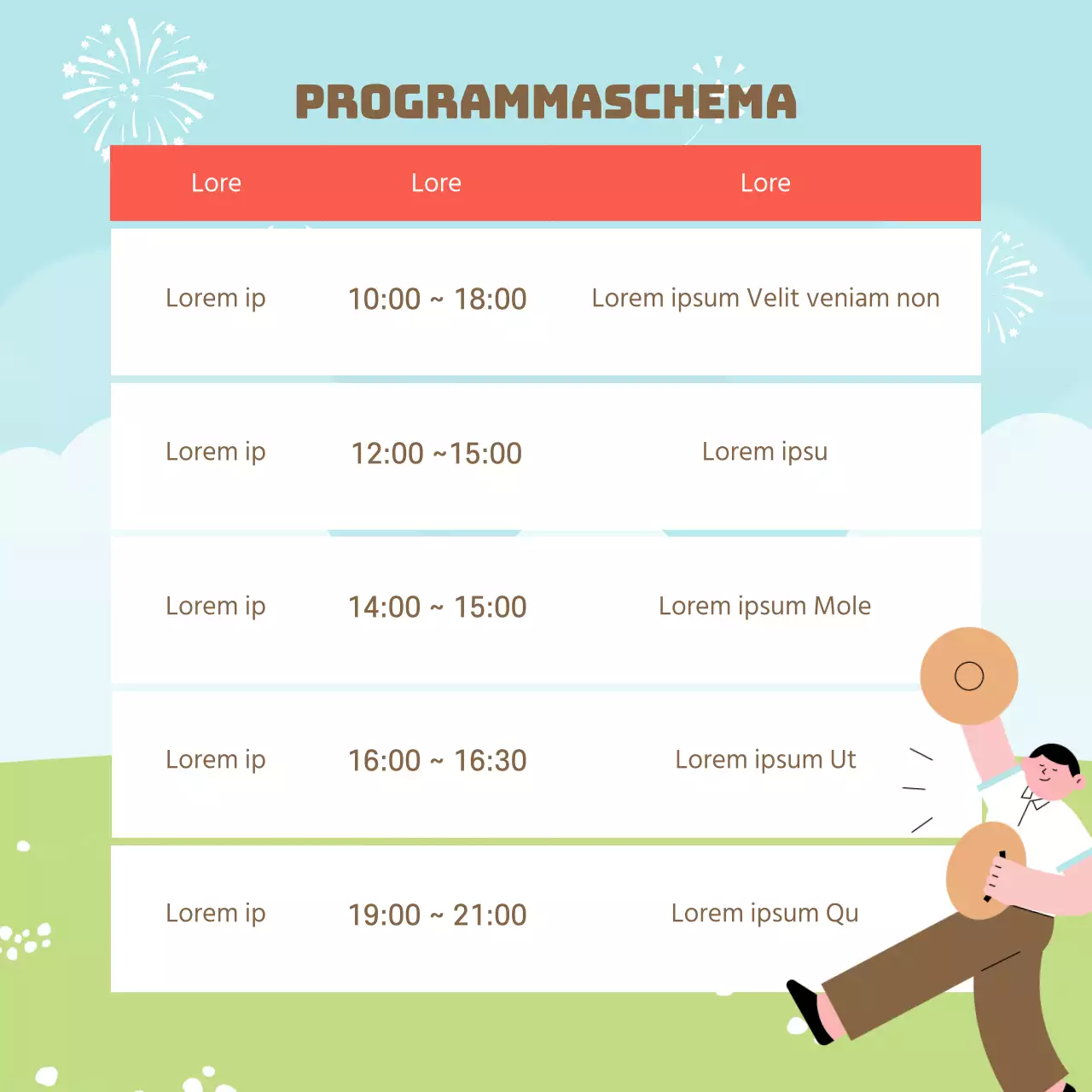 Promoot een gezellig festival in rood en bruin