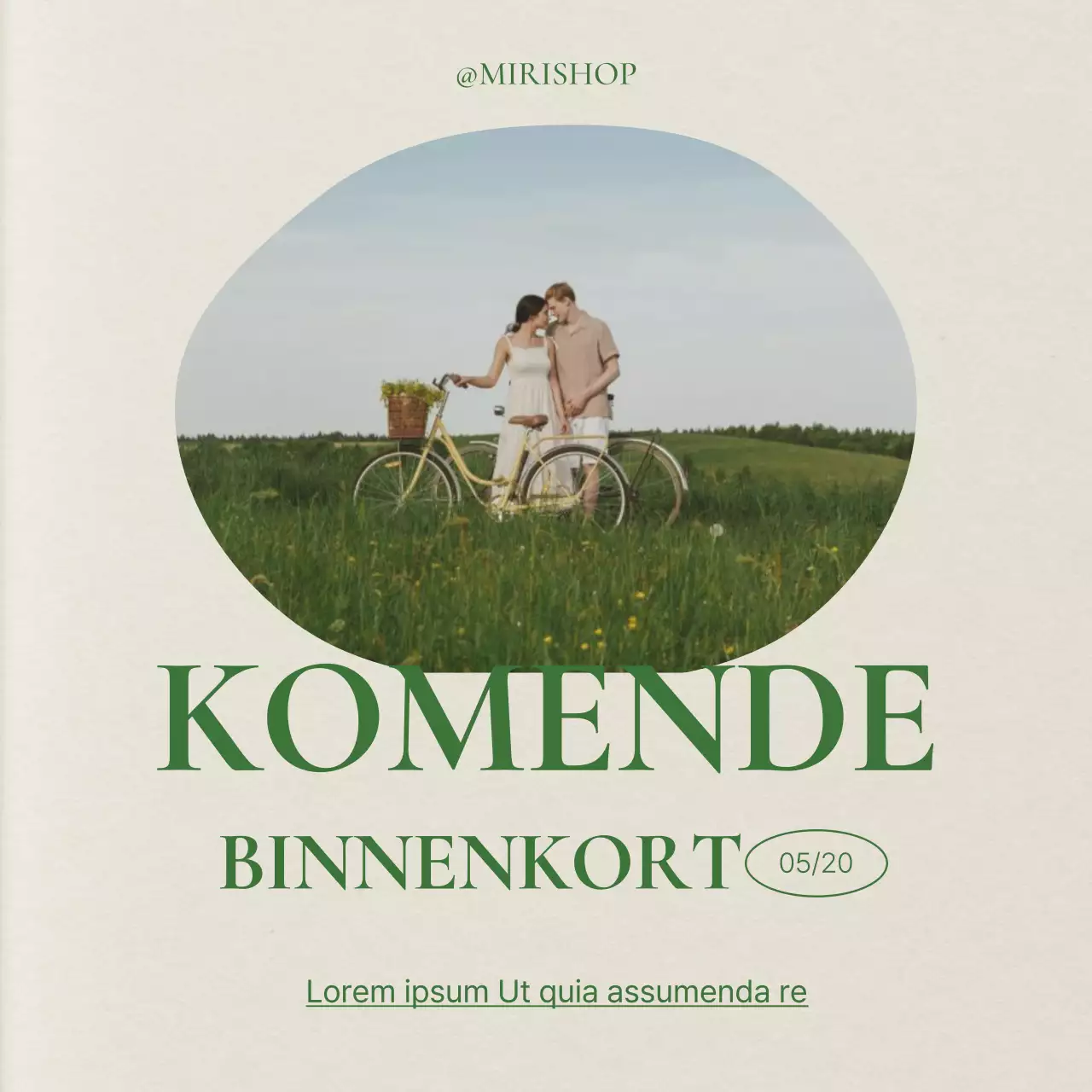 Promoot een groene, moderne feed voor sociale-mediamarketing