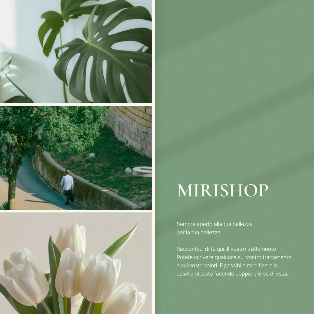 Promuovere un feed di social media marketing moderno e verde