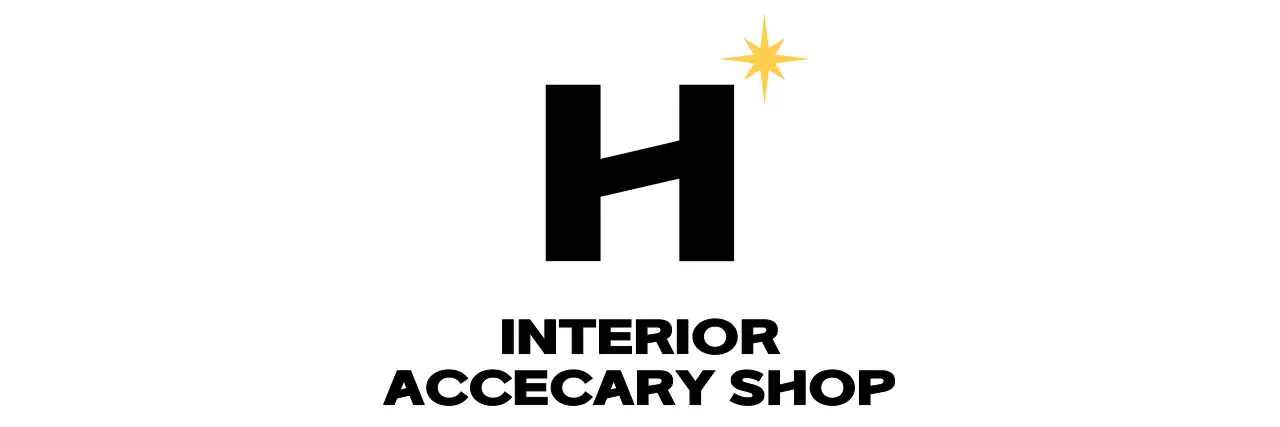 Interior shop logo with a modern letter H symbol
