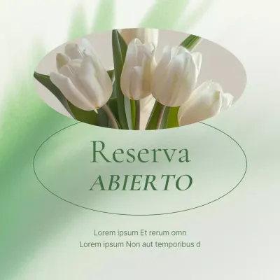 Moderno marketing en redes sociales en verde para promover la información sobre reservas