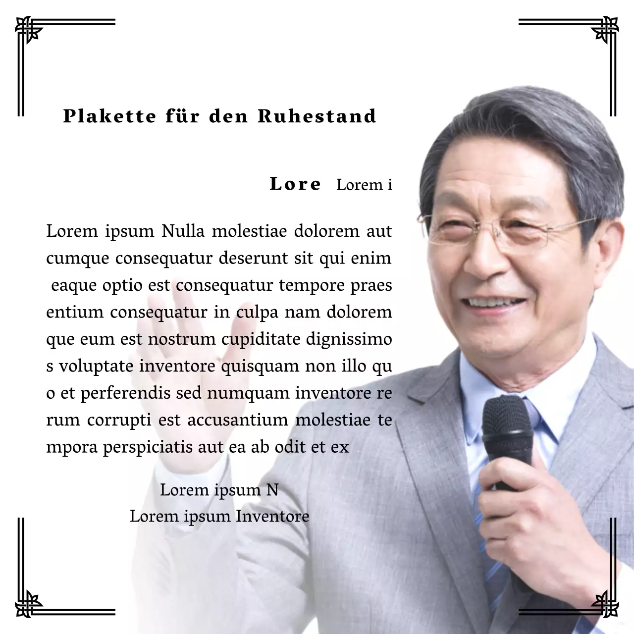 Gestalten Sie eine Ruhestandsfeier mit dekorativen Umrandungen und Fotos für eine organisierte Atmosphäre