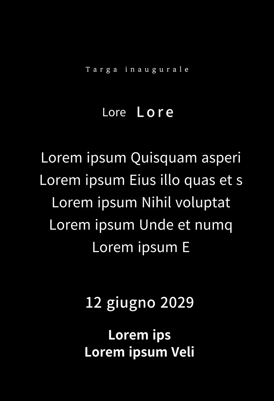 Una targa inaugurale dall'aspetto pulito con il vostro logo aziendale