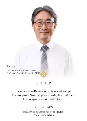 Plaque commémorative avec illustrations et photos de luxe