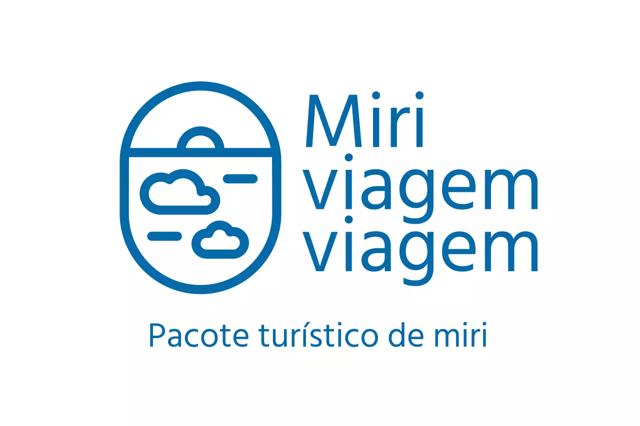 Logótipos de produtos de viagens e turismo em azul