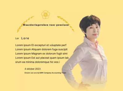 Een stijlvolle pensioenplaquette met gouden lauwerkransen en een hakenkruis.