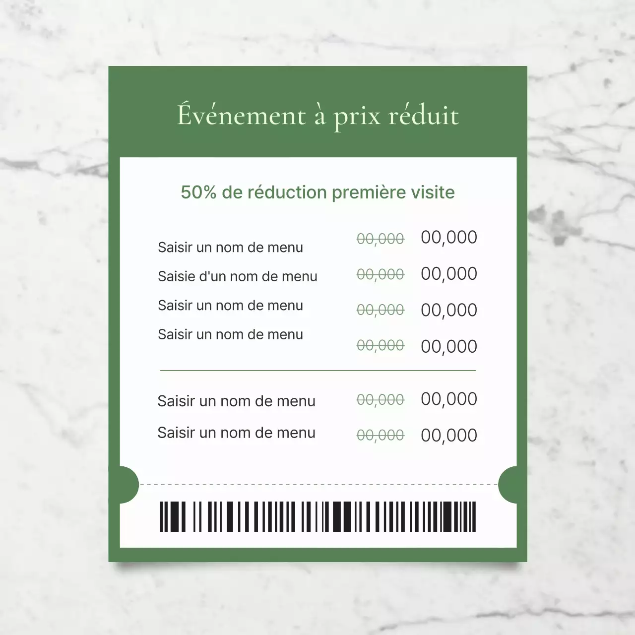 Annonces de prix modernes pour le marketing des médias sociaux en vert